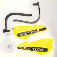 Захист рук та керма з алюмінієвим кріпленням ACCEL HGS11BK/YL (22+28MM), Жовтий