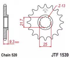 Зірка передня JT Sprockets JTF1539.15