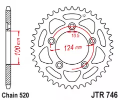 Зірка задня JT Sprockets JTR746.46