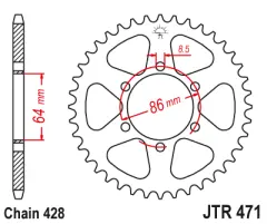 Зірка задня JT Sprockets JTR471.50