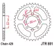 Зірка задня JT Sprockets JTR801.52