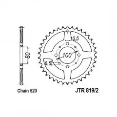 Зірка задня JT Sprockets JTR819/2.41