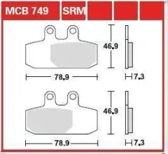 Колодки гальмівні дискові LUCAS MCB749SRM