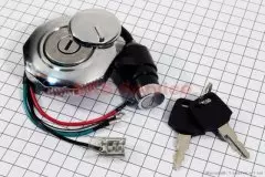 Замок запалювання комплект ALPHA з круглою кришкою бака (Китай)