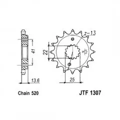 Зірка передня JT Sprockets JTF1307.15