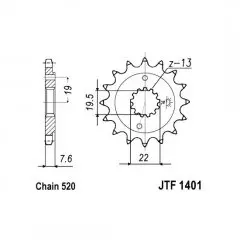 Зірка передня JT Sprockets JTF1401.14