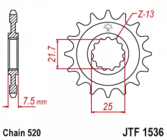 Зірка передня JT Sprockets JTF1536.14
