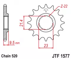 Зірка передня JT Sprockets JTF1577.15