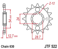 Зірка передня JT Sprockets JTF522.15