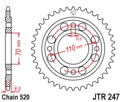 Зірка задня JT Sprockets JTR247.36