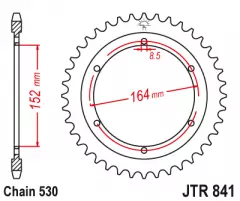 Зірка задня JT Sprockets JTR841.42