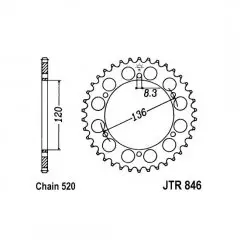 Зірка задня JT Sprockets JTR846.37