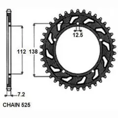 Зірка задня Sunstar SS 1-4483-41