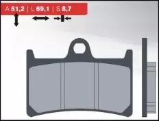 Колодки гальмівні дискові BRENTA FT 3094