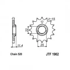 Зірка передня JT Sprockets JTF1902.17