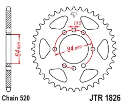 Зірка задня JT Sprockets JTR1826.39