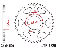 Зірка задня JT Sprockets JTR1826.40
