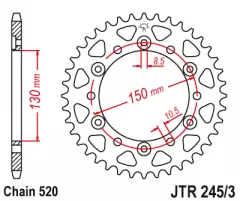 Зірка задня JT Sprockets JTR245/3.45