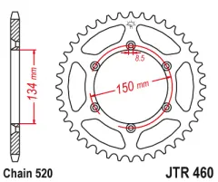 Зірка задня JT Sprockets JTR460.45