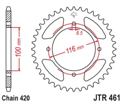 Зірка задня JT Sprockets JTR461.54