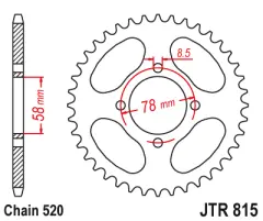 Зірка задня JT Sprockets JTR815.38