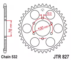 Зірка задня JT Sprockets JTR827.42