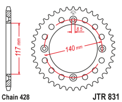 Зірка задня JT Sprockets JTR831.46