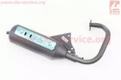 Глушник Honda DIO AF27/AF-30/FIT, тип 1(накладка чорна), (Китай)