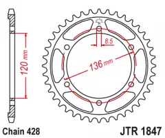 Зірка задня JT Sprockets JTR1847.46