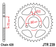 Зірка задня JT Sprockets JTR239.38