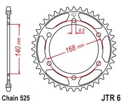 Зірка задня JT Sprockets JTR6.47