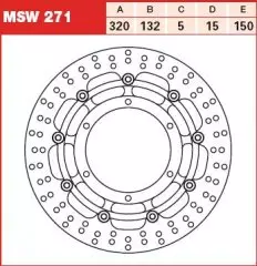 Диск гальмівний LUCAS MSW271