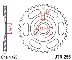 Зірка задня JT Sprockets JTR255.30