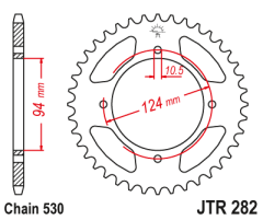 Зірка задня JT Sprockets JTR282.37
