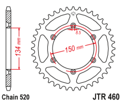 Зірка задня JT Sprockets JTR460.43
