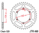 Зірка задня JT Sprockets JTR460.43