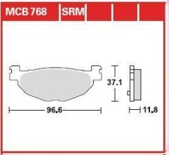 Колодки гальмівні дискові LUCAS MCB768SRM