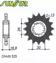 Зірка передня Sunstar SS 41116