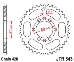 Зірка задня JT Sprockets JTR843.54