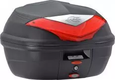 Кофр центральний KAPPA K355N, Чорний/Червоний