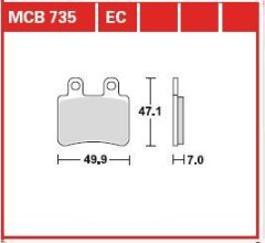 Колодки гальмівні дискові LUCAS MCB735EC