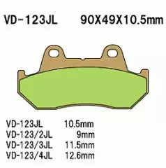 Колодки гальмівні дискові VESRAH VD-123/2JL