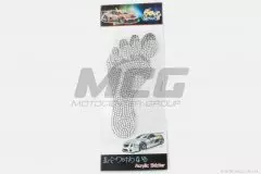 Наклейка декор FOOT (16x9) стрази жовті