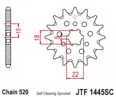 Зірка передня JT Sprockets JTF1445.13SC