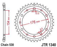 Зірка задня JT Sprockets JTR1340.45