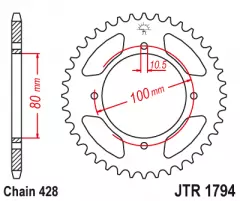 Зірка задня JT Sprockets JTR1794.45