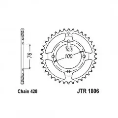 Зірка задня JT Sprockets JTR1806.56