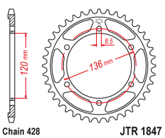 Зірка задня JT Sprockets JTR1847.48