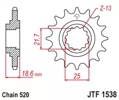 Зірка передня JT Sprockets JTF1538.15