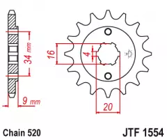 Зірка передня JT Sprockets JTF1554.14